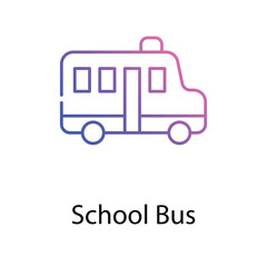 School Bus icon. Suitable for Web Page, Mobile App, UI, UX and GUI design.