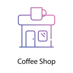 Coffee Shop icon. Suitable for Web Page, Mobile App, UI, UX and GUI design.