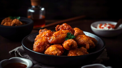 Crunchy Fried Chicken Drizzled in Sweet Chili Sauce - Simply Mouthwatering
