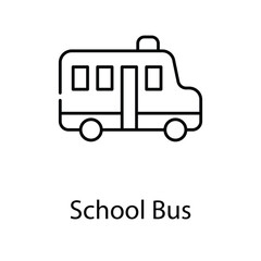 School Bus icon. Suitable for Web Page, Mobile App, UI, UX and GUI design.