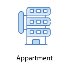 Appartment icon. Suitable for Web Page, Mobile App, UI, UX and GUI design.