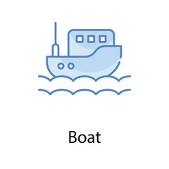 Obraz premium Boat icon. Suitable for Web Page, Mobile App, UI, UX and GUI design.