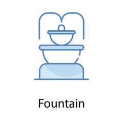 Fountain icon. Suitable for Web Page, Mobile App, UI, UX and GUI design.