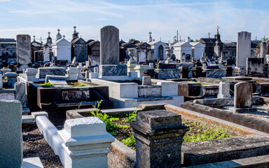 Classical colonial French cemetery (Lafayette cemetery) in New Orleans, Louisiana	