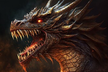 Mighty Dragon Ruler Roaring for Revenge and Redemption Generative AI