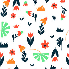 Spring Easter seamless pattern for creative design - vector illustration