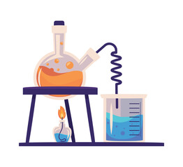 science laboratory flasks