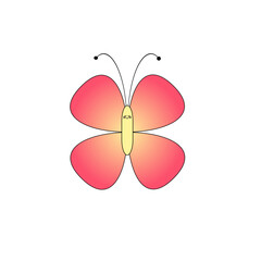 cartoon charcter butterfly for children and nursery