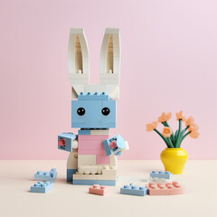 Easter rabbit post design from the constructor, ai