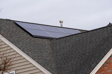 new solar panels installed on the roof