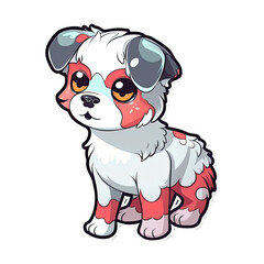 cute dog puppy - minimalistic  sticker art