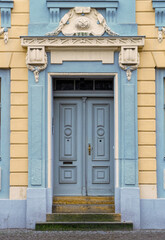 Old door in the historical house in Potsdam