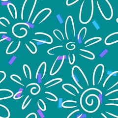 Floral seamless flower pattern for fabrics and textiles and packaging and gifts and cards and linens and kids