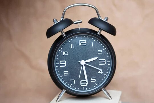 Winter time changes to summer time. Set the clock to two hours from three hours. People sleep an hour less. Timelapse video.