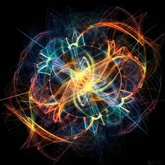 An abstract fractal like image representing energy. Generative AI.
