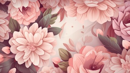 An abstract flora background for Mother's Day, or weddings. Generative AI.