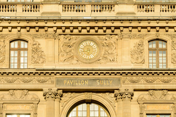 The Louvre , in Europe, in France, in Ile de France, in Paris, in summer, on a sunny day.