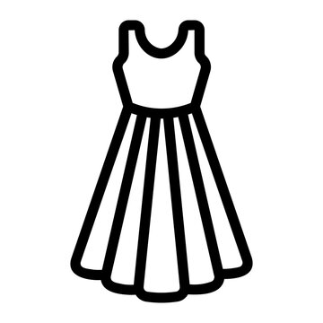 Baby Girl Dress Icon Bold Outline Stock Vector (Royalty Free) 1996862360 |  Shutterstock