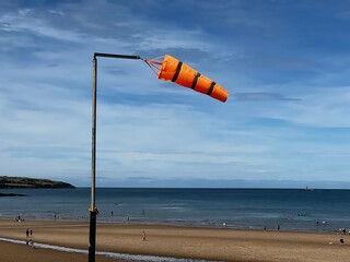 Windy day on a beach