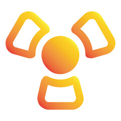 radiation icon and symbol vector