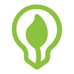 Energy bulb icon vector