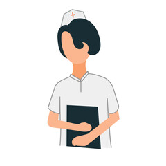 Nurse icon. Flat illustration of nurse vector icon for web design