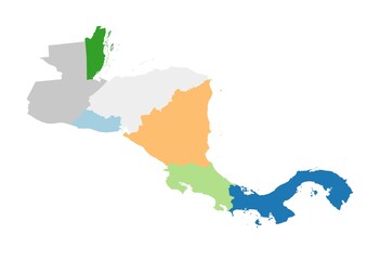 mapa de Centroámerica © Stockchi