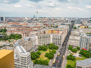 Aerial view of Berlin skyline at the center of the city