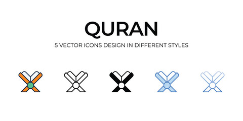 Quran icon. Suitable for Web Page, Mobile App, UI, UX and GUI design.