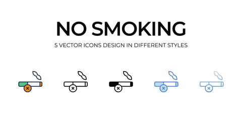 No Smoking icon. Suitable for Web Page, Mobile App, UI, UX and GUI design.