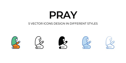 Pray icon. Suitable for Web Page, Mobile App, UI, UX and GUI design.