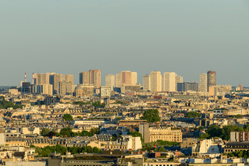 The Paris suburbs , in Europe, in France, in Ile de France, in Paris, in summer, on a sunny day.