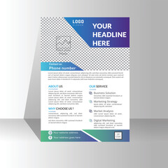 Modern A4 corporate creative clean business flyer design template layout for advertising and promotion growth. vector white background color circle design flyer template. unique image flyer inspire.