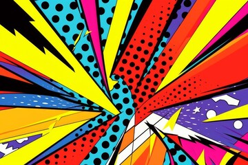 Vibrant and Playful Abstract Pop Art Background for Creative Projects, Generative AI - obrazy, fototapety, plakaty