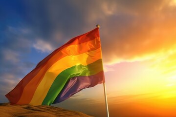 LGBT Rainbow Background. LGBTQ Gay Pride Rainbow Flag Background Generative AI

