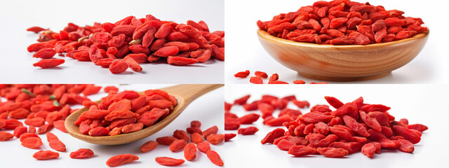 goji, food, red, berry, fruit, dried, wolfberry, dry, healthy, medicine, organic, antioxidant, ingredient, heap, white, isolated, closeup, bowl, herb, herbal, beans, berries, pile, bean, nutrition
