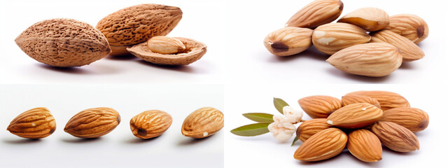 food, nut, nuts, almond, brown, isolated, healthy, almonds, snack, white, closeup, walnut, ingredient, seed, macro, fruit, natural, diet, tasty, organic, eat, hazelnut, shell, nature, group