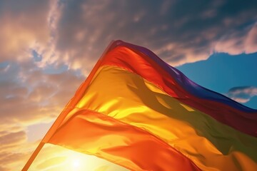 Fototapeta na wymiar LGBT Rainbow Background. LGBTQ Gay Pride Rainbow Flag Background Generative AI