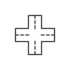 Obraz premium crossroad icon. outline icon