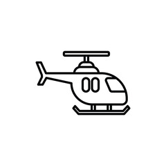 helicopter icon. outline icon