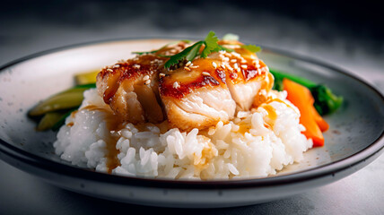Indulge in the Deliciousness of Fish Fillet and Rice with a Side of Veggies