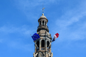 The town hall , in Europe, in France, in Ile de France, in Paris, Along the Seine, in summer, on a...