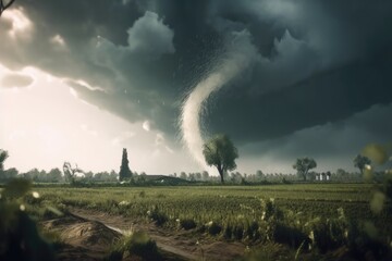 Tornado Over Field generative Ai