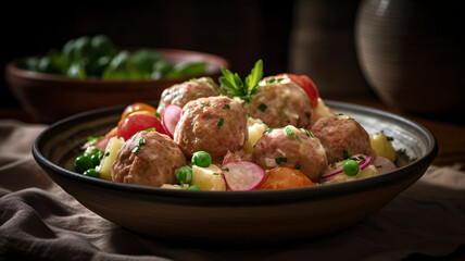 Savory and Delicious Meatballs with Creamy Potatoes