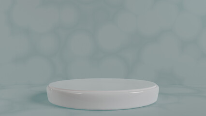 Podium | White | Blue Background