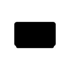 Television set icon, silhouette vector illustration in trendy style. Editable graphic resources for many purposes.