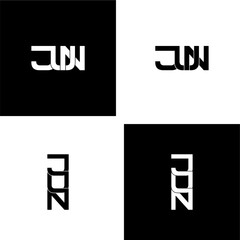 jun lettering initial monogram logo design set