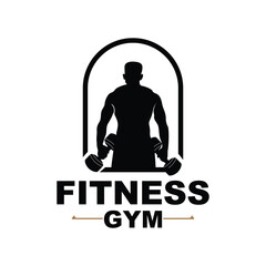 Gym Logo, Fitness Logo Vector, Design Suitable For Fitness, Sports Equipment, Body Health, Body Supplement Product Brands
