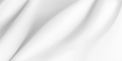 Background of white fabric with several folds