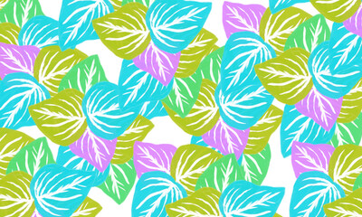 colorful  tropical leaves spring nature wallpaper background 